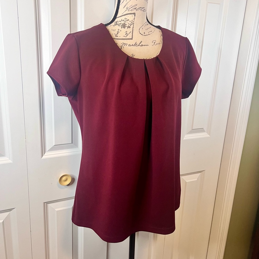 Liz Claiborne Burgundy Blouse